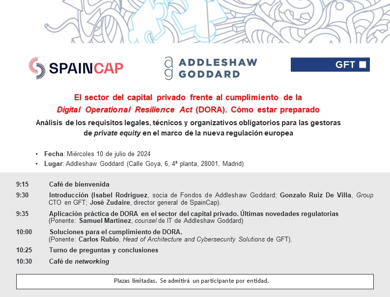 Seminario SpainCap - Addleshaw Goddard (Spain) sobre DORA